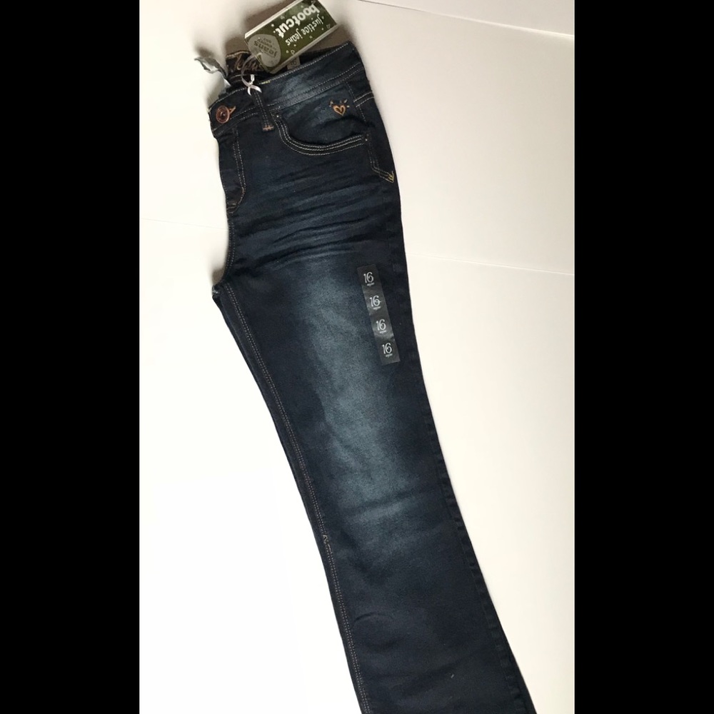 Justice Dark Bootcut Jeans - Picture 1 of 4